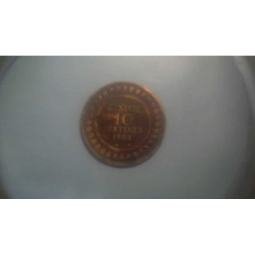 Tunisie,10 Centimes 1907