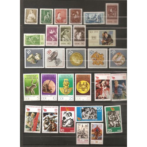 41 Timbres Neufs Allemagne Orientale Art 1959