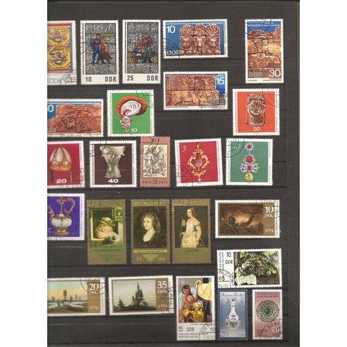 96 Timbres Oblitérés Allemagne Orientale 1959