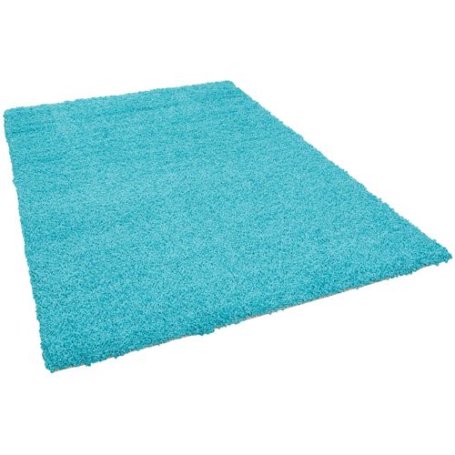 Pergamon Aloha - Tapis Shaggy À Poils Longs Aqua 200x200 Cm