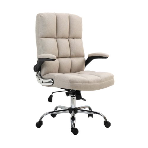 Chaise De Bureau Hwc-J21, Chaise De Bureau Pivotante, Réglable En Hauteur   Tissu/Textile Gris-Clair