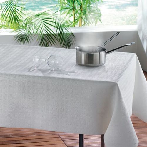 Nappe - Prot?Ge Table - Rectangle - 140 X 190 Cm - Blanc