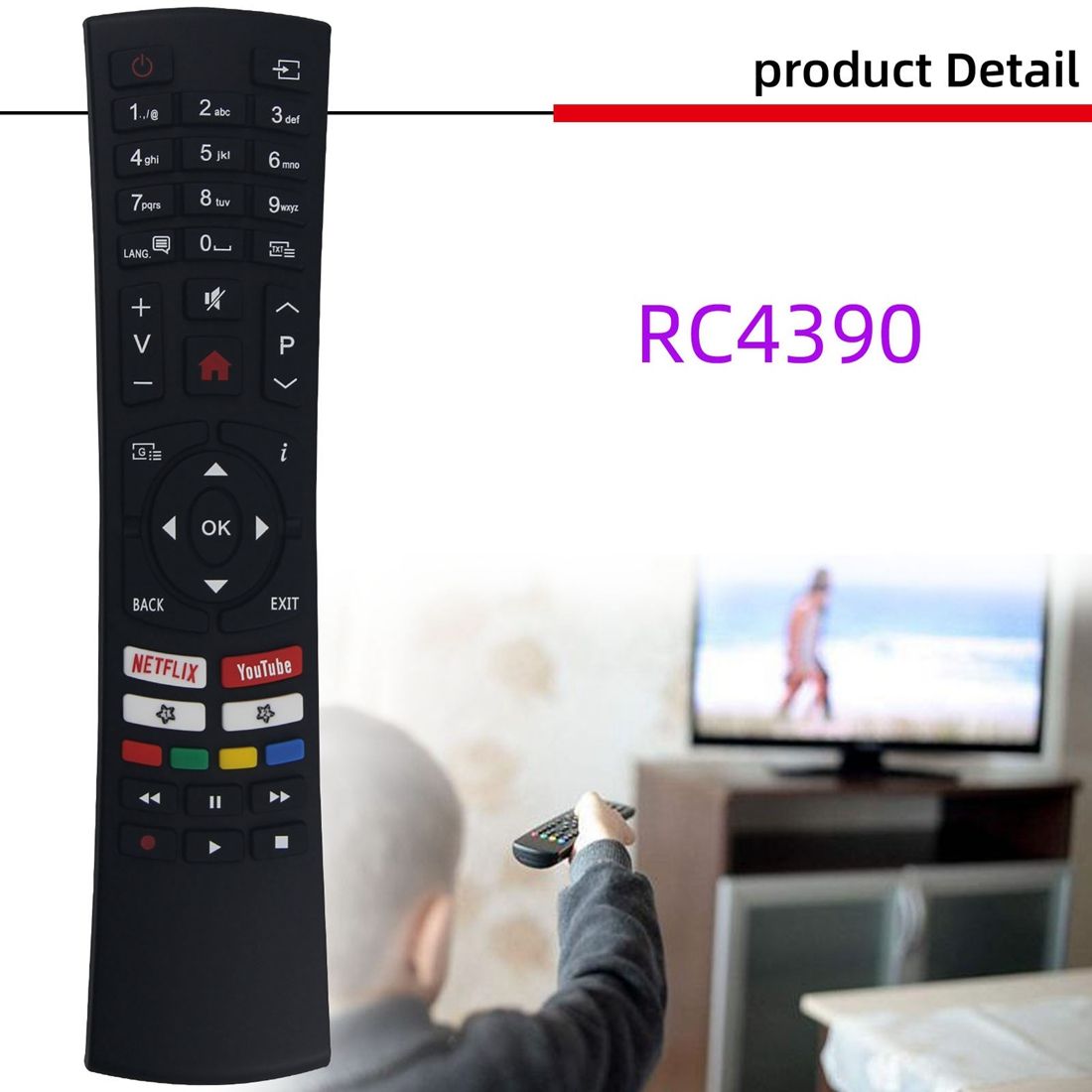 TLCommande RC4390P RC4390 Remplacement pour Smart LCD LED ... - 2