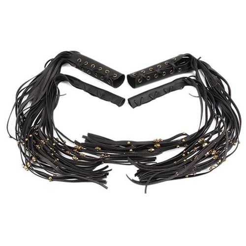 24 Pouces Crâne Pu Moto Poignées Avec Levier De Frein Frange Gland Couverture Pour Cruiser Chopper Chef Classique Cafe