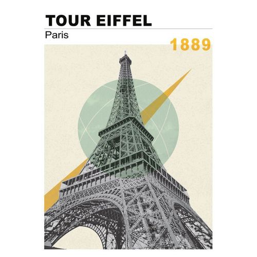 Canevas imprimer Affiche Paris Tour Eiffel=2493 Impression sur toile DIY installer 40x50cm