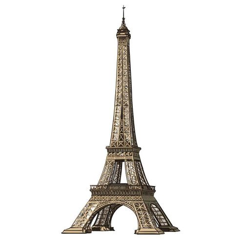 Canevas imprimer Tour Eiffel sur blanc=2614 Impression sur toile DIY installer 40x50cm