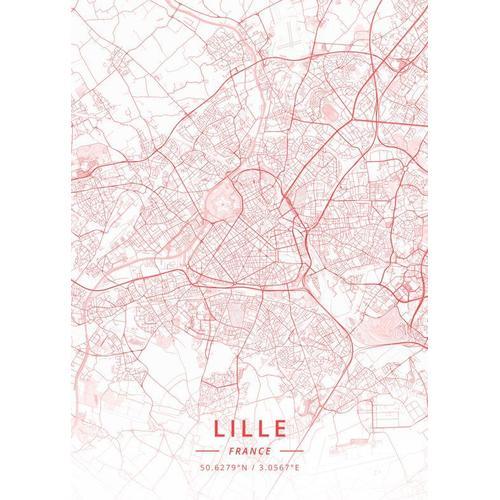 Canevas imprimer Lille France=3749 Impression sur toile DIY installer 40x50cm