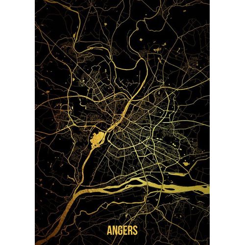 Canevas imprimer Carte or d'Angers=3385 Impression sur toile DIY installer 40x50cm