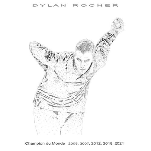 Canevas imprimer Dylan Rocher Champion=3637 Impression sur toile DIY installer 40x50cm