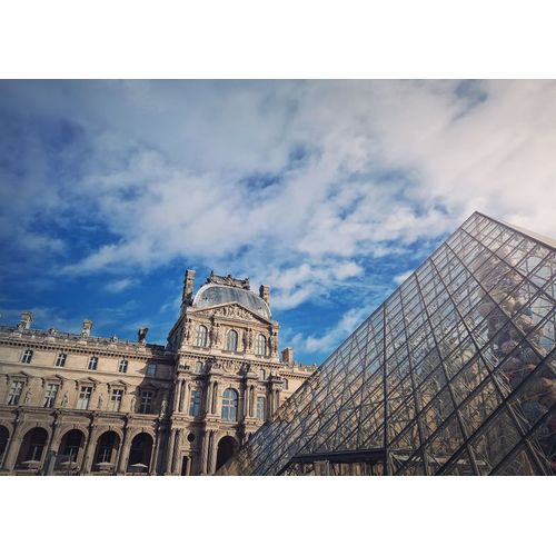 Canevas imprimer Vue extérieure vers le Louvre=2166 Impression sur toile DIY installer 40x50cm