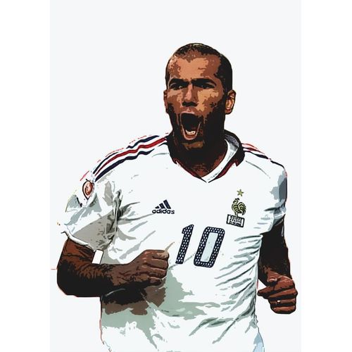 Canevas imprimer zinédine zidane=5635 Impression sur toile DIY installer 40x50cm