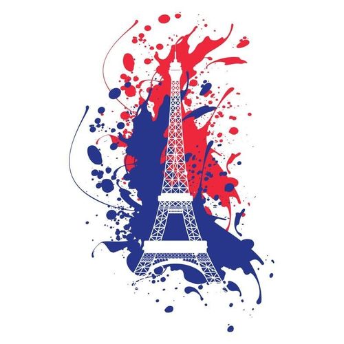 Canevas imprimer tour eiffel blanc=5218 Impression sur toile DIY installer 40x50cm