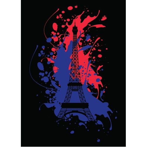 Canevas imprimer tour eiffel noir=5217 Impression sur toile DIY installer 40x50cm