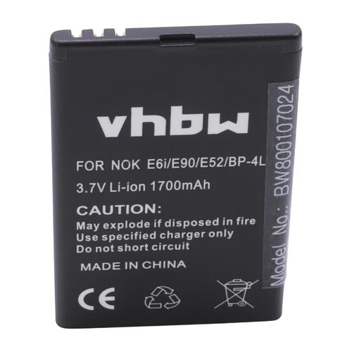 Vhbw Batterie Compatible Avec Nokia E90 Communicator, E90i, N810, N810 Internet Tablet Smartphone (1700mah, 3,7v, Li-Ion)
