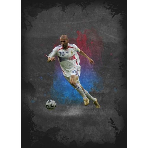 Canevas imprimer Zinédine Zidane=4398 Impression sur toile DIY installer 40x50cm