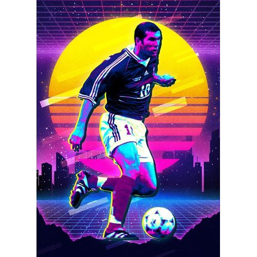 Canevas imprimer ZINÉDINE ZIDANE=5322 Impression sur toile DIY installer 40x50cm