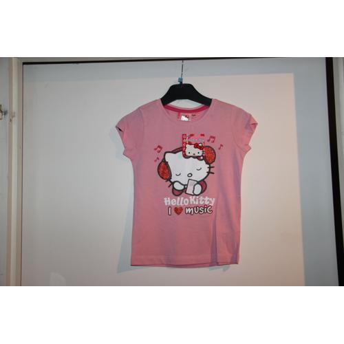 Tee Shirt Rose Hello Kitty