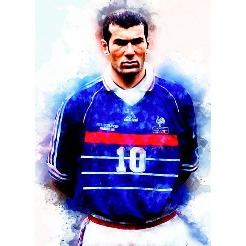 Canevas imprimer Zinédine Zidane=6641 Impression sur toile DIY installer 40x50cm