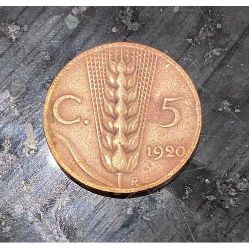 Pièce De 5 Centimes Italie 1920