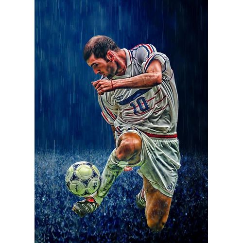 Canevas imprimer zinedine zidane oeuvre=7424 Impression sur toile DIY installer 40x50cm