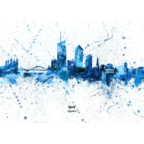 Canevas imprimer Lyon France Skyline=6813 Impression sur toile DIY installer 40x50cm