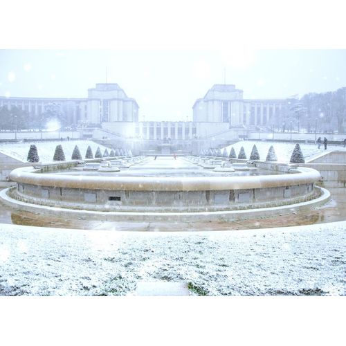 Canevas imprimer Fontaine du Trocadéro Gelée=7945 Impression sur toile DIY installer 40x50cm