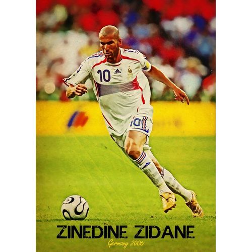 Canevas imprimer Zinédine Zidane=6688 Impression sur toile DIY installer 40x50cm
