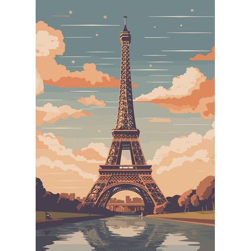 Canevas imprimer voyage à paris eiffel=8877 Impression sur toile DIY installer 40x50cm