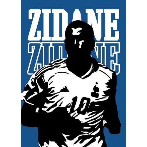 Canevas imprimer Footballeur Zinedine Zidane=8881 Impression sur toile DIY installer 40x50cm