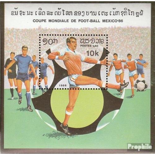 Laos Bloc 109 Oblitéré 1982 Football-Wm 1986, Mexique