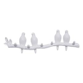 Oiseaux Décoratifs sur Une Branche D'arbre Décor Mural Porte-manteau Art  Décor Cintre pour Manteaux Chapeaux Clés Serviettes Cintre de Rangement de  Vê oiseau blanc 4