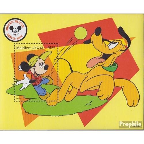 Maldives Block425 (Complète Edition) Neuf Avec Gomme Originale 1999 Walt-Disney-Figure Micky Maus