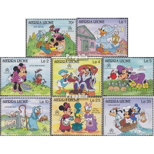 Sierra Leone Sierra-Léonais 931-938 (Complète Edition) Neuf Avec Gomme Originale 1986 Walt-Disney-Personnages