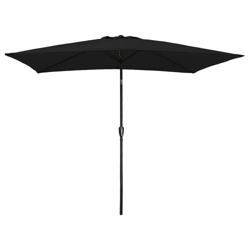 Parasol Droit Hapuna Rectangulaire 2x3m Noir