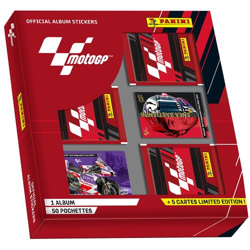 Panini France Moto Gp 2023 Stickers - Coffret Collector (1 Album + 50 Pochettes + 5 Cartes El)