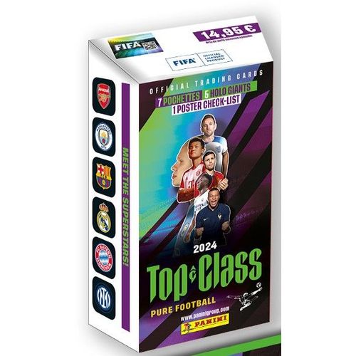 Stickers Panini Top Class Fifa 2024 Tc Blaster Box 7 Poch + 5 Hologiants + 1 Poster