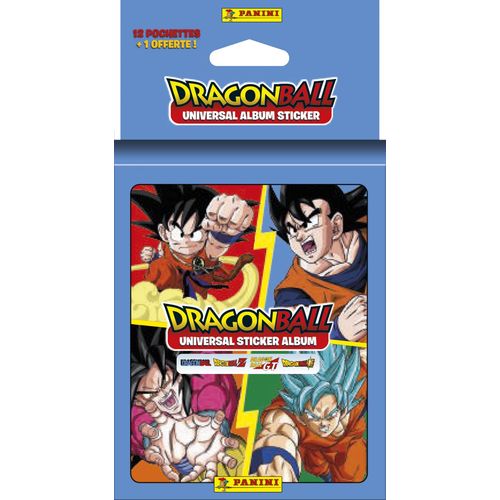 Stickers Dragon Ball Universel  Blister 12 Pochettes + 1 Offerte
