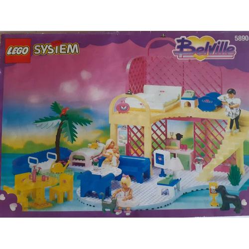 Lego System Belville 5890 Villa (Pretty Wishes Playhouse Maison Avec Piscine, Accessoires,  Animaux Et 4 Figurines)