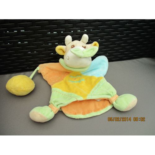 Doudou Marionnette Vache Avec Sa Balle Doudou Et Compagnie