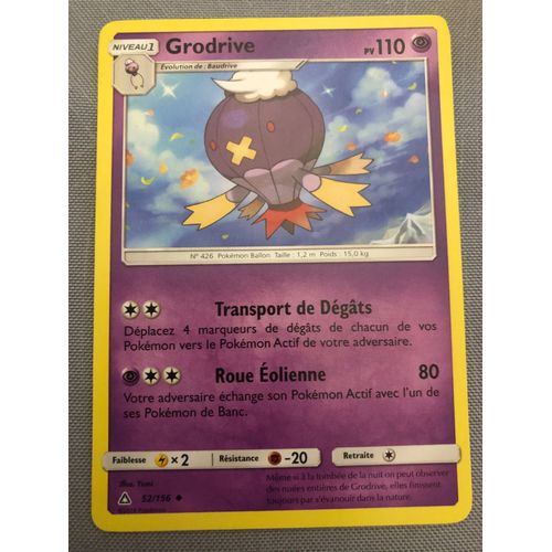 Carte Pokémon Grodrive - Ultra Prisme - 52/156