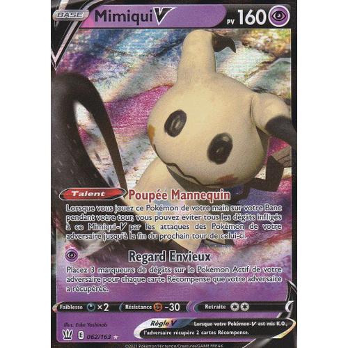 Carte Pokemon - Mimiqui V - 062/163 - Ultra-Rare - Épée Et Bouclier 5 - Styles De Combat