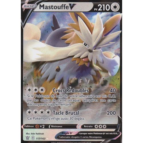 Carte Pokemon - Mastouffe V - 117/163 - Ultra-Rare - Épée Et Bouclier 5 - Styles De Combat