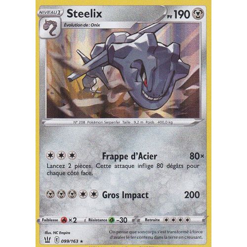 Carte Pokemon - Steelix - Holo-Rare - 099/163 - Épée Et Bouclier 5 - Styles De Combat