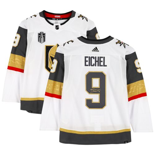 Jack Eichel Vegas Golden Knights Maillot Authentique Adidas Blanc Autographié Avec Patch Final De La Coupe Stanley 2023
