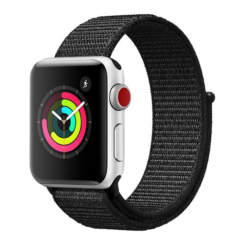 Bracelet Apple Watch 42 Et 44 Mm Scratch En Nylon Tissé - Noir