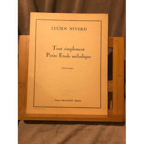 Lucien Niverd Tout Simplement Petite Étude Mélodique Partition Piano Billaudot