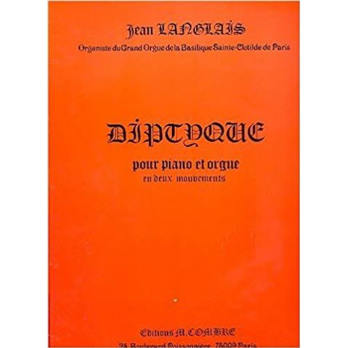 Jean Langlais Diptyque Pour Piano En Deux Mouvements