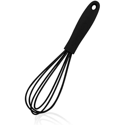(Noir)Petit Fouet Fouet De Cuisine, Silicone Antidérapant, Tige De Mélange Multifonctionnelle, Mélangeur D'oeufs Manuel, Outils De Cuisson De Cuisine Domestique