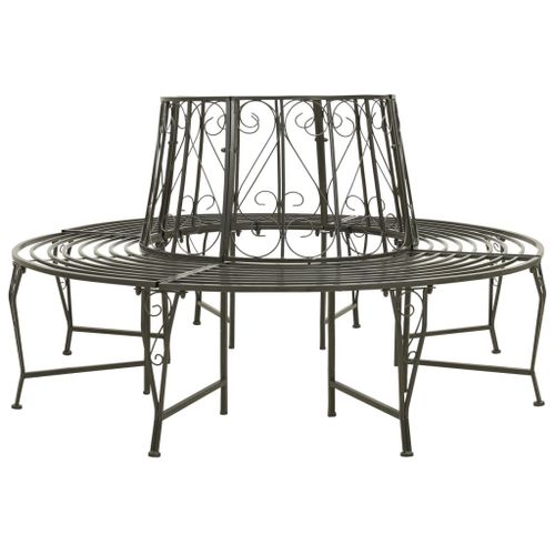 Vidaxl Banc Circulaire De Jardin 160 Cm Acier