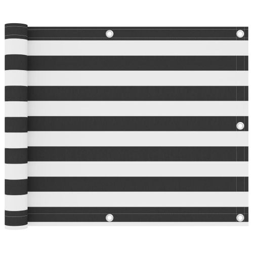 Vidaxl Écran De Balcon Anthracite Et Blanc 75x400 Cm Tissu Oxford